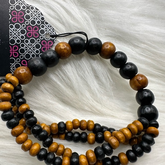 🧡10/$10 Paparazzi Black and Brown Beaded Bracelet Set - Picture 2 of 3